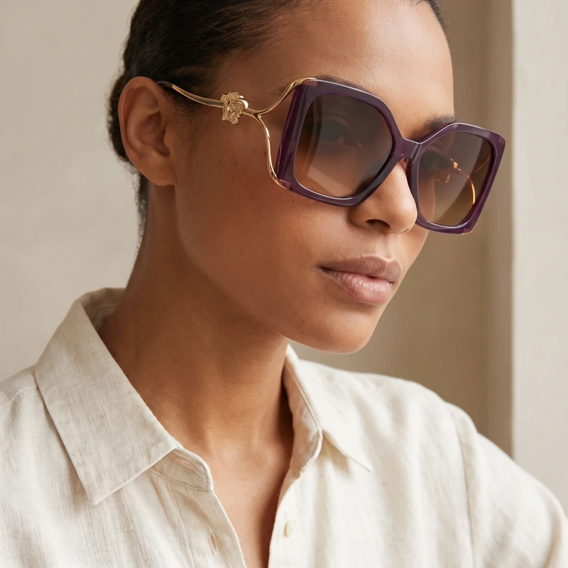 Medusa Square Sunglasses Purple