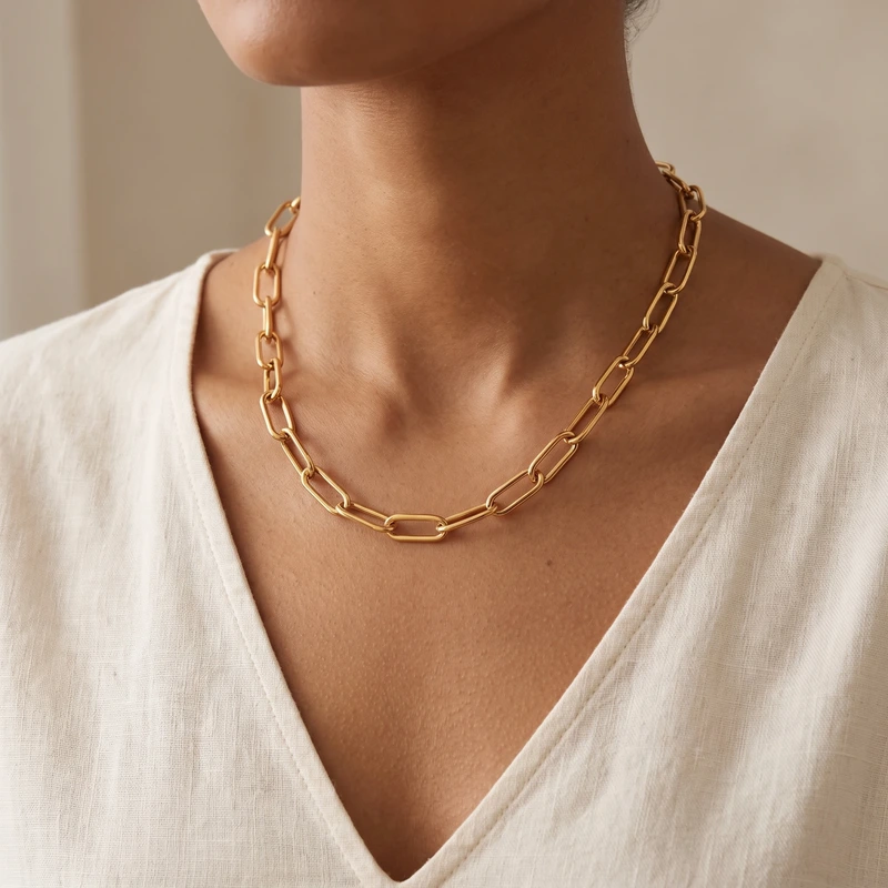 Carla Paperclip Chain Necklace