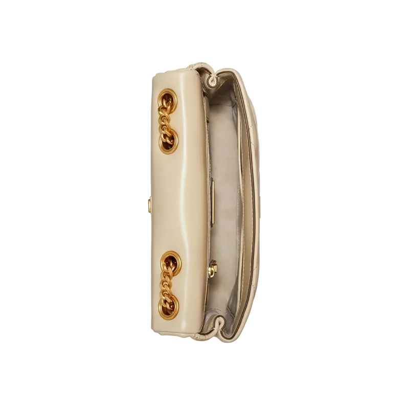 Small Kira Diamond Quilt Convertible Shoulder Bag White UNI