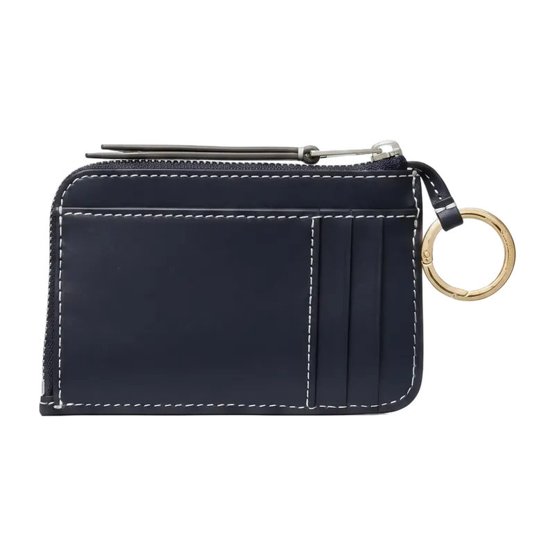 T Monogram Zip Card Case