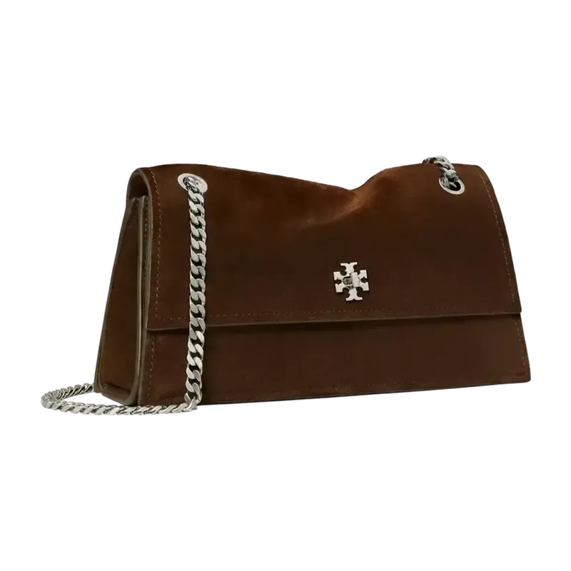 Kira Turnlock Suede Shoulder Bag