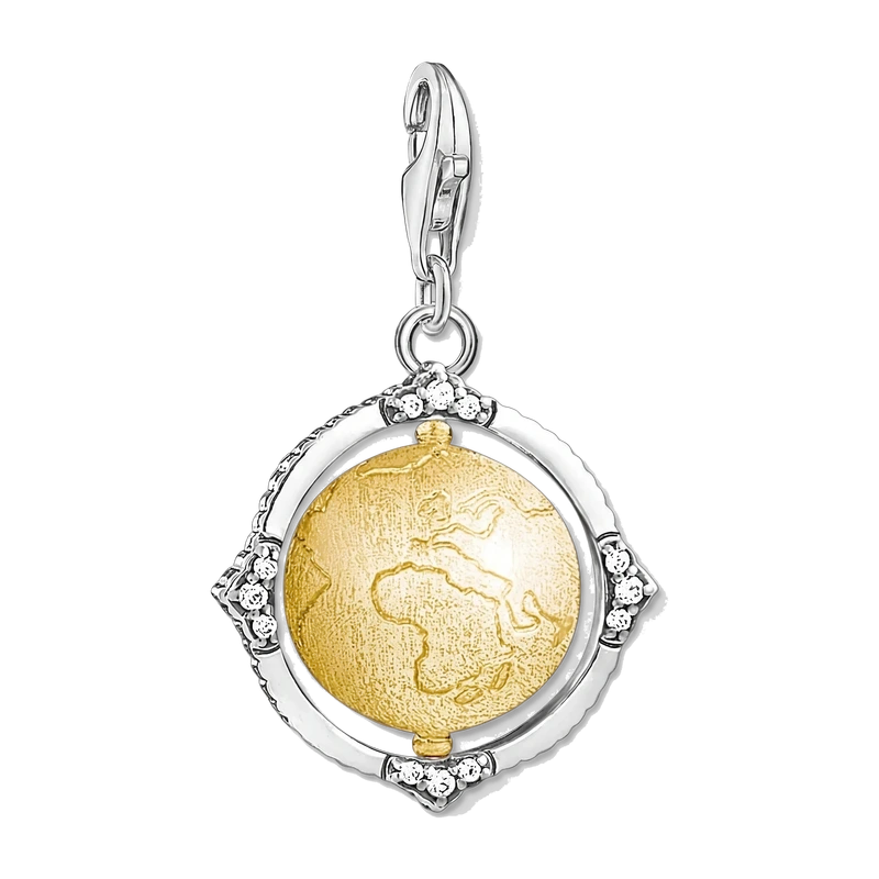 Vintage Globe Charm Pendant
