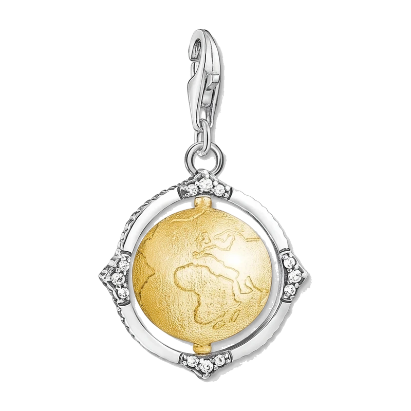 Vintage Globe Charm Pendant