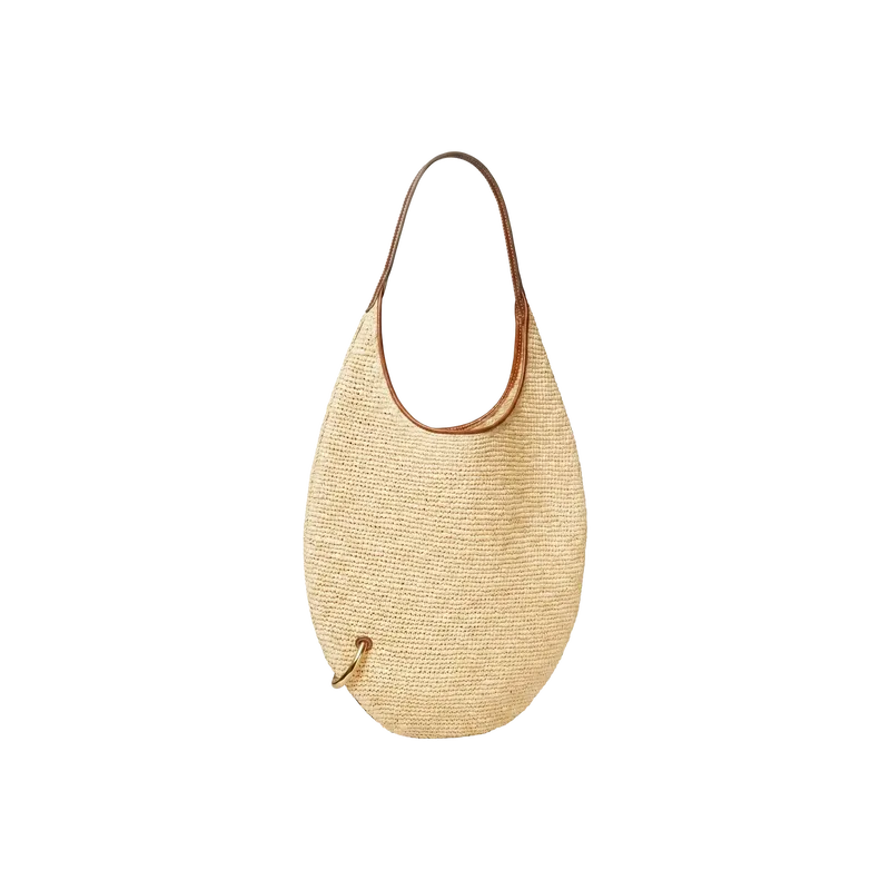 Pierced Soft Raffia Bag