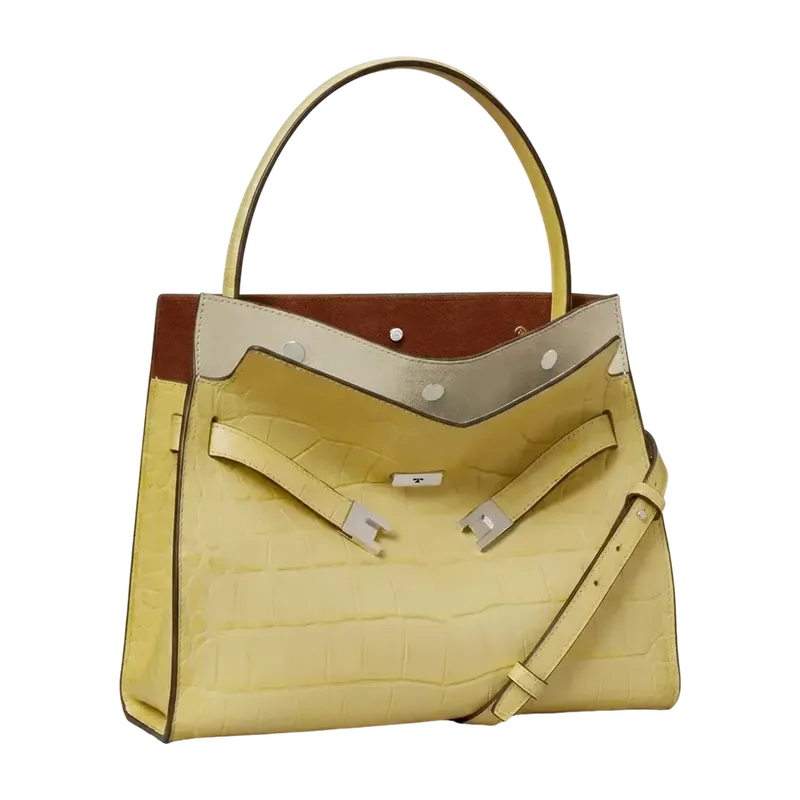 Small Lee Radziwill Embossed Double Bag