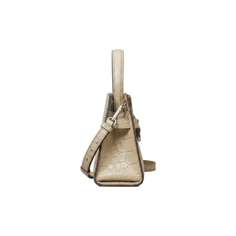 Petite Lee Radziwill Croc-Embossed Double Bag