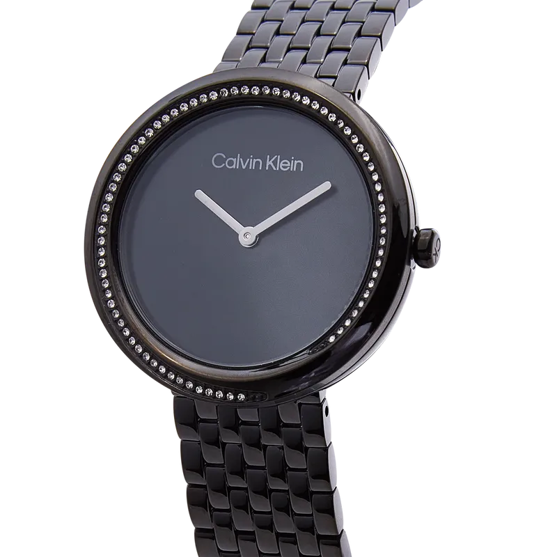 Twisted Bezel Women's Watch Black