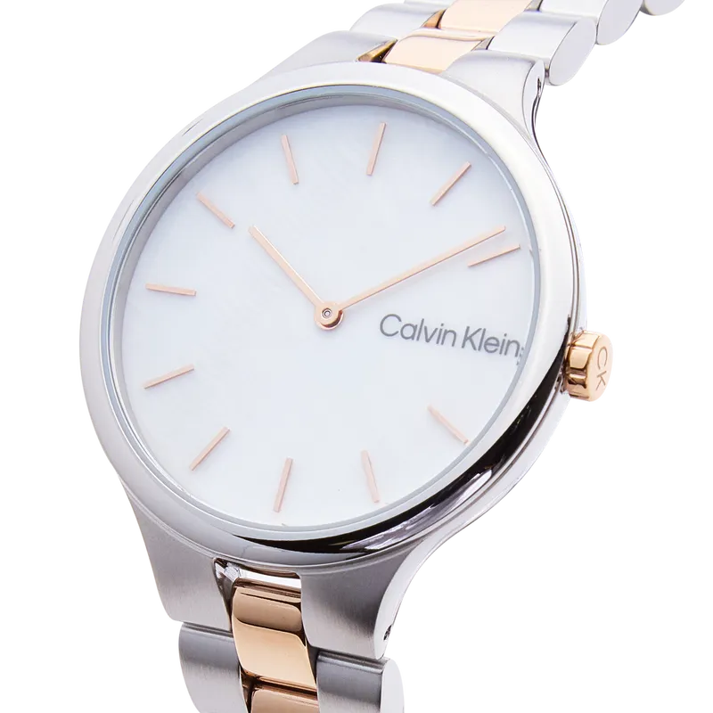 Linked Women Quartz White Dial Analog Stainless Steel Watch