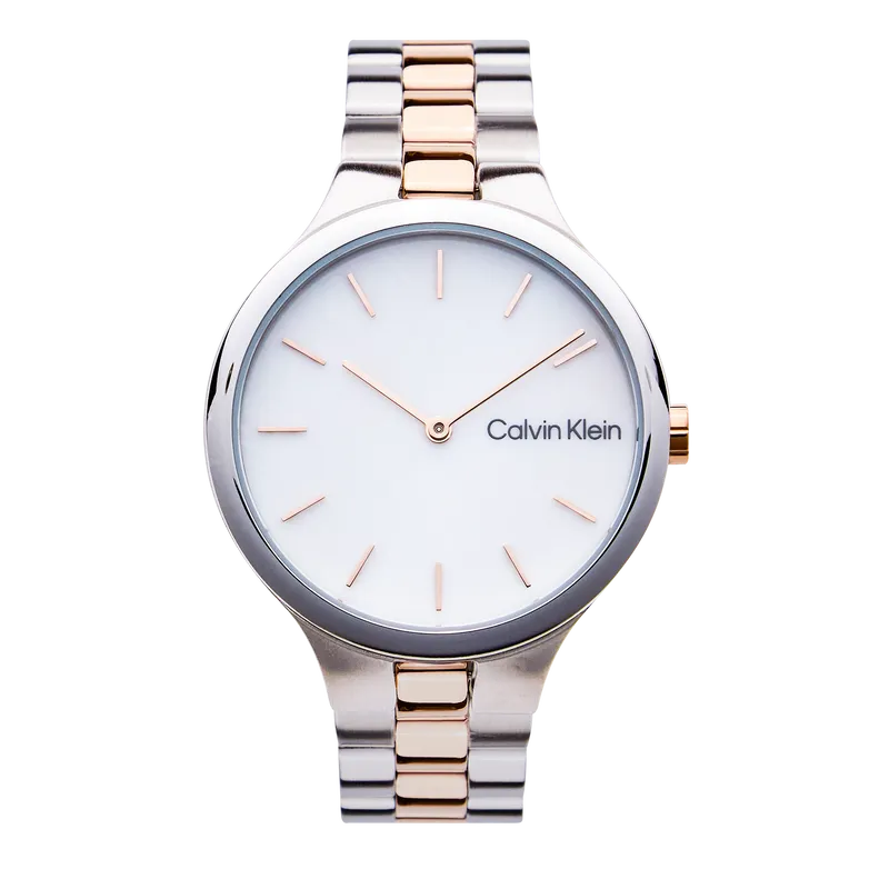 Linked Women Quartz White Dial Analog Stainless Steel Watch