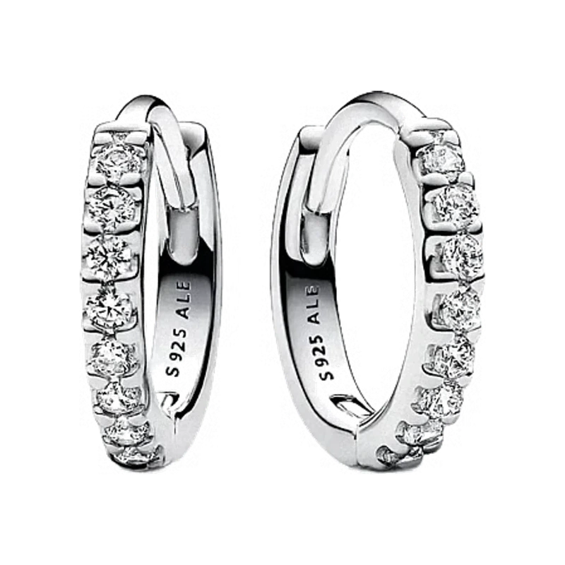 Sparkling Huggie Hoop Earrings