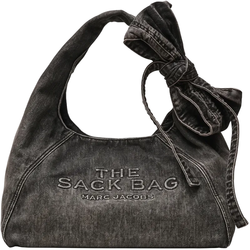 The Bow Denim Sack Bag