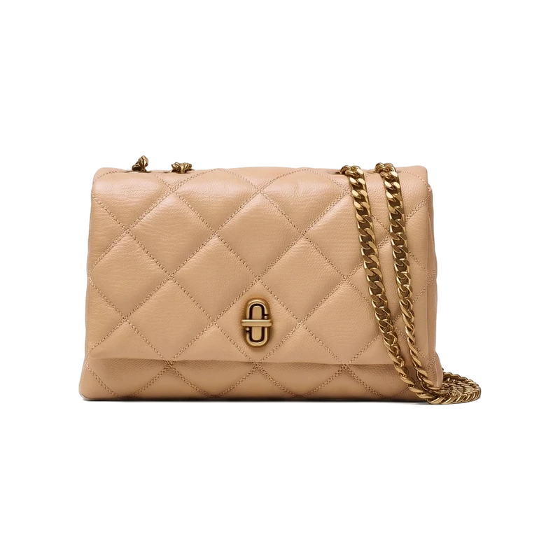 The Quilted Slim Dual Convertible Shoulder Bag Brown 24 x 15 x 8 cm