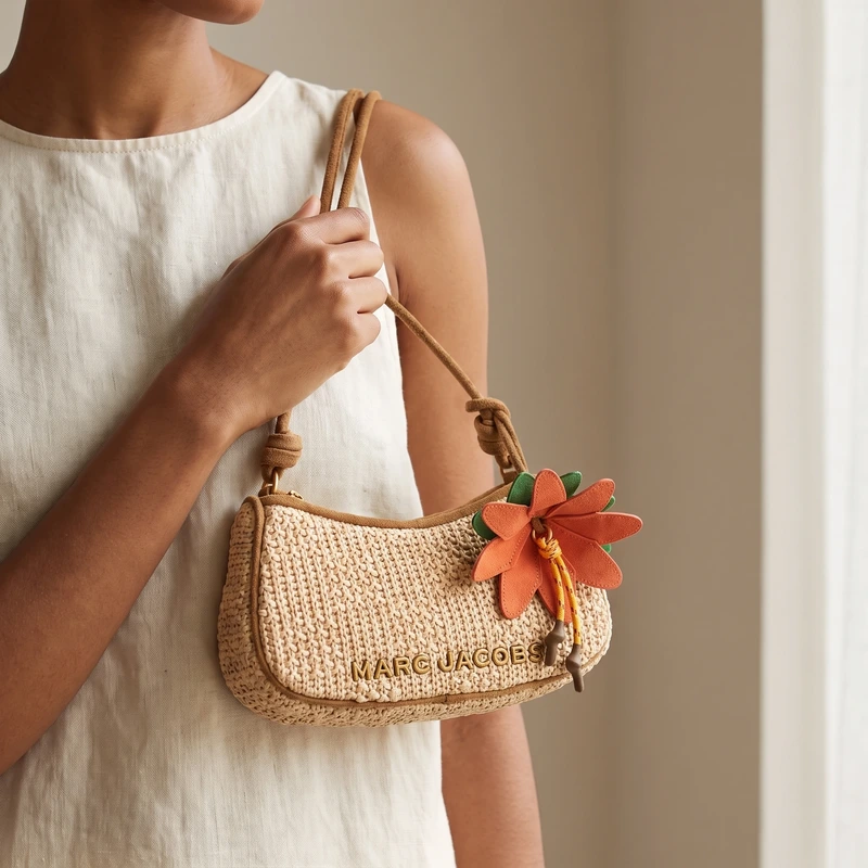 The Summer Woven Charm Shoulder Bag