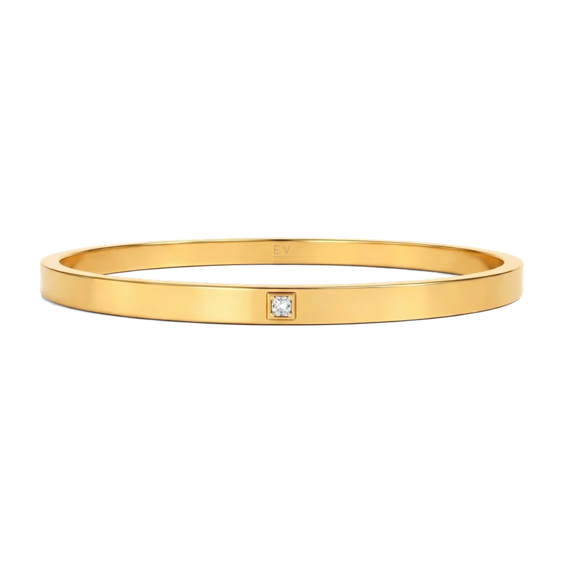 Marjorie Solitaire Bangle Bracelet