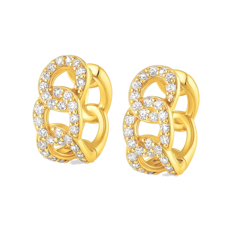 Anika Chain Huggie Hoop Earring