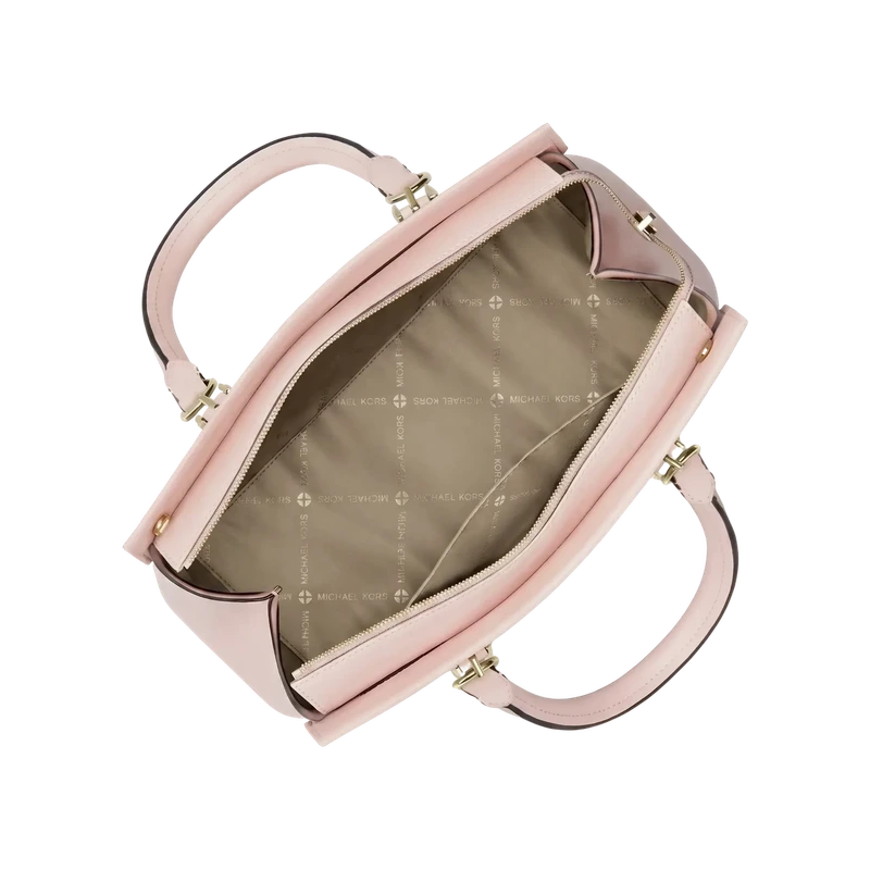 Marilyn Medium Saffiano Leather Satchel Pink