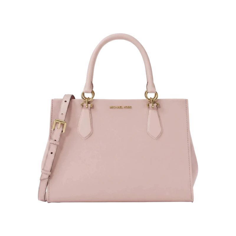 Marilyn Medium Saffiano Leather Satchel Pink
