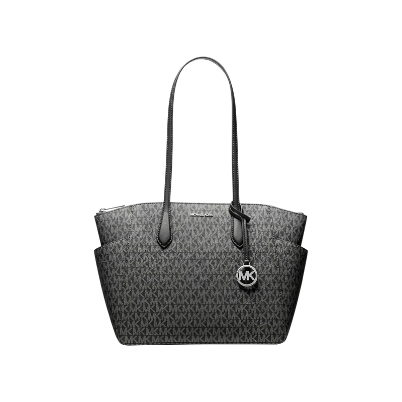 Marilyn Medium Signature Logo Tote Bag Black