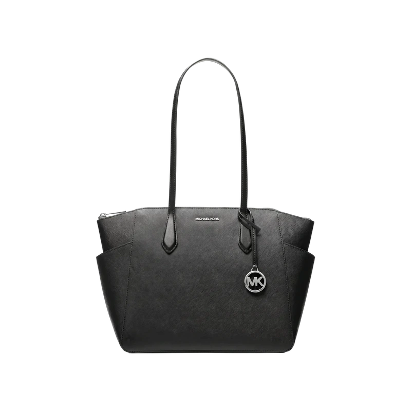 Marilyn Medium Saffiano Leather Tote Bag Black