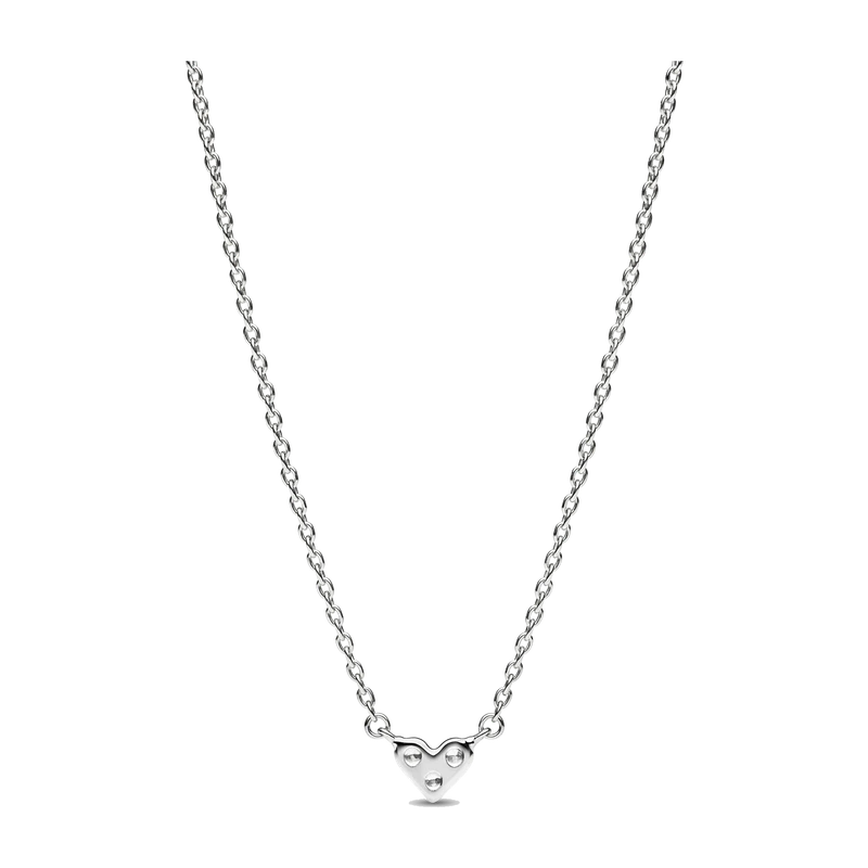 Triple Stone Heart Collier Necklace