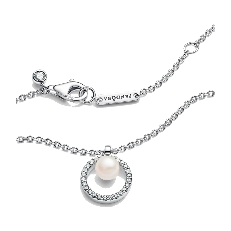 Treated Freshwater Cultured Pearl & Pavé Collier Necklace