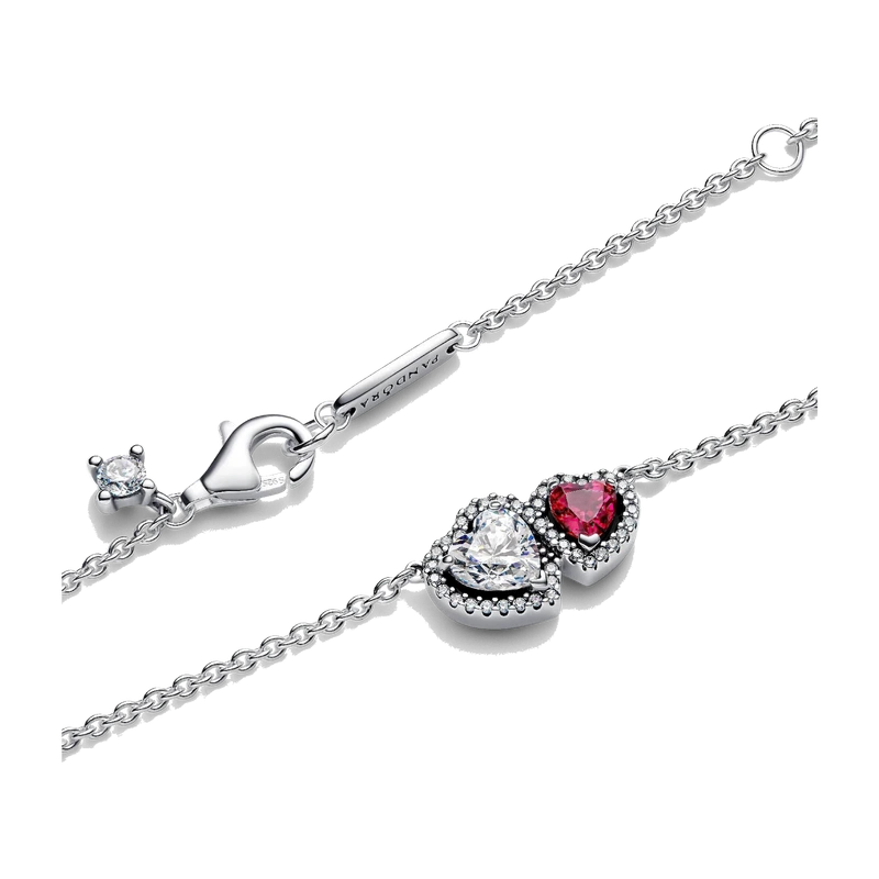Halo Hearts Pendant Necklace