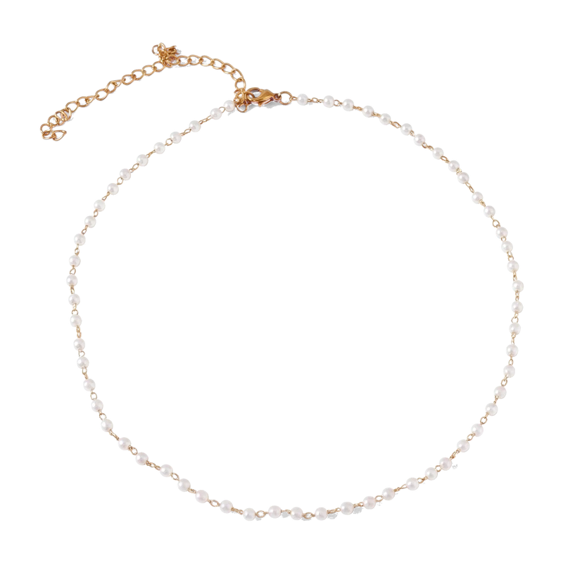 Sheena Dainty Pearl Choker Necklace