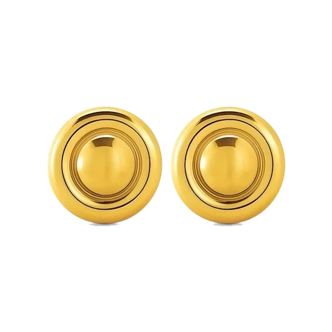 Baylin Round Button Earring