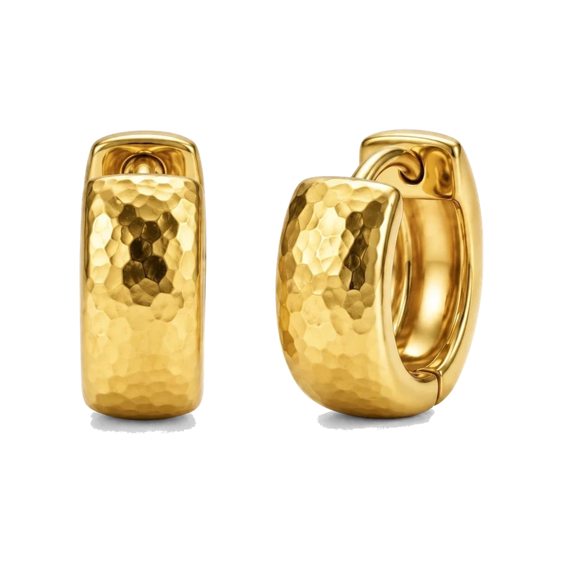 Brennan Hammered Mini Hoop Earring