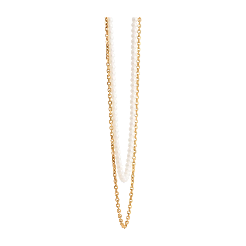 Brisa Double Chain Beaded Necklace