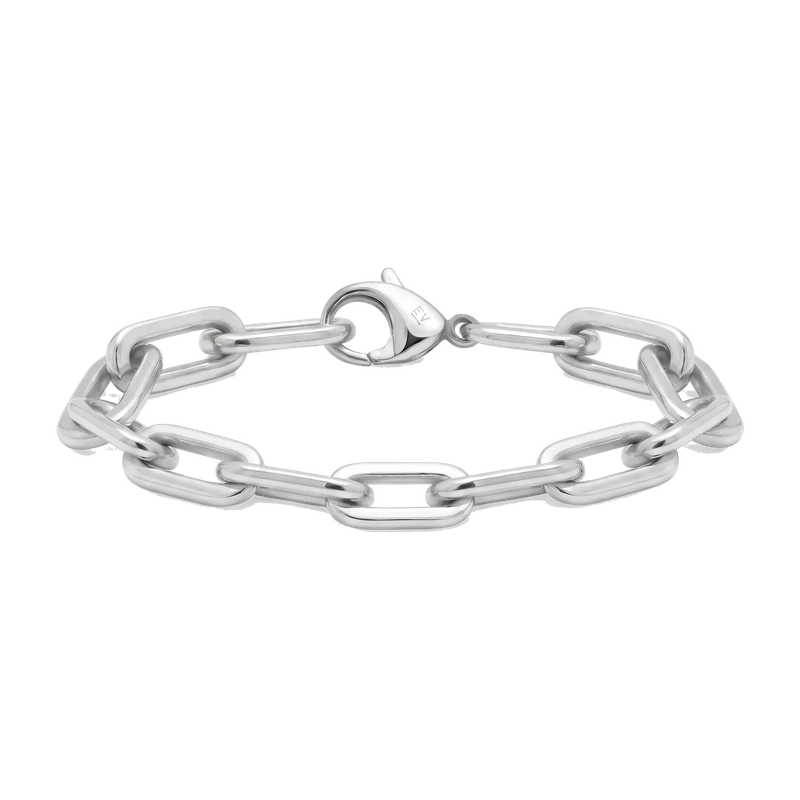 Gage Oversized Chain Link Bracelet Silver 18 in