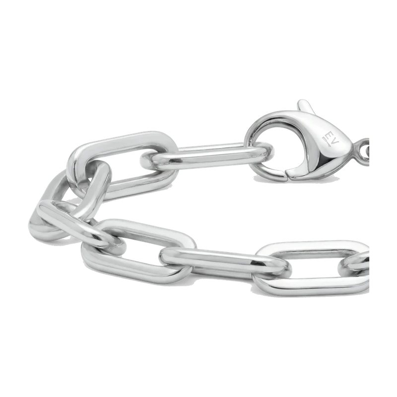 Gage Oversized Chain Link Bracelet Silver 18 in