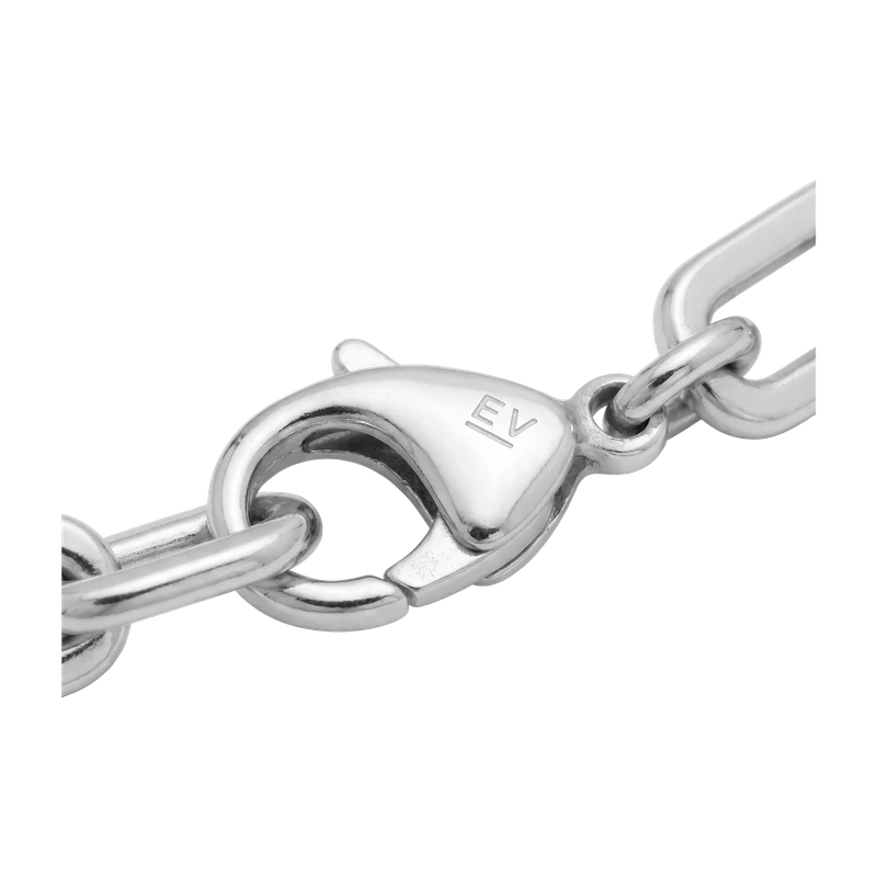 Gage Oversized Chain Link Bracelet Silver 18 in