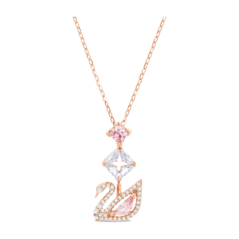 Swan Pendant Pink Rose Gold