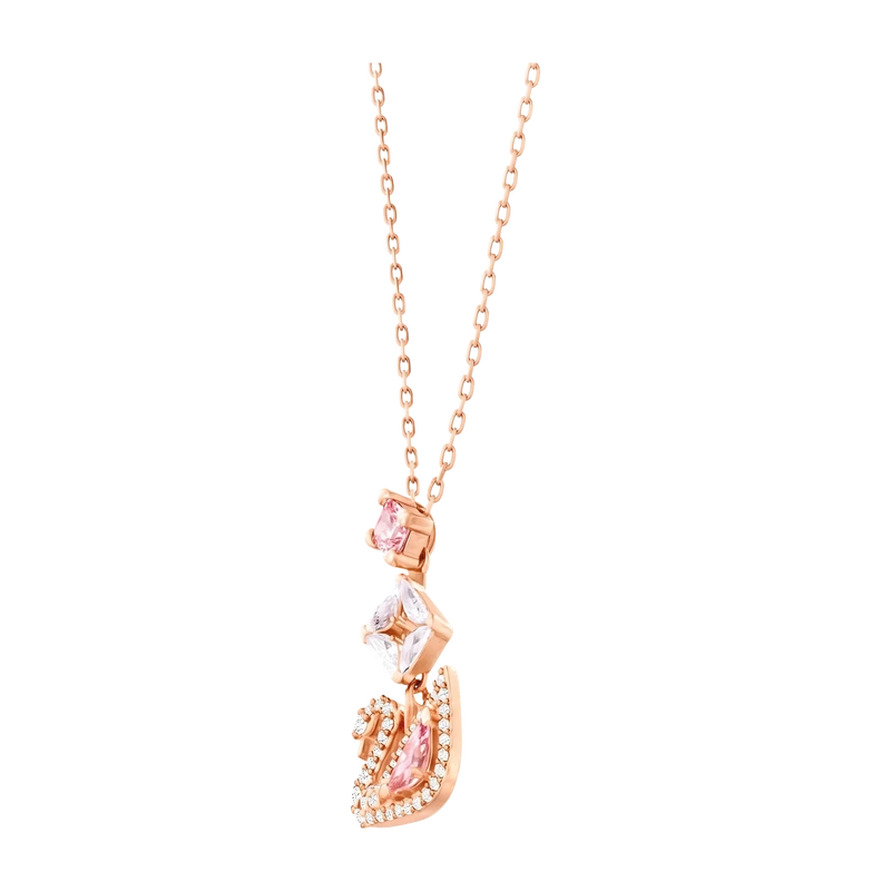 Swan Pendant Pink Rose Gold