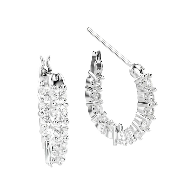 Matrix Vittore Hoop Earrings White Rhodium