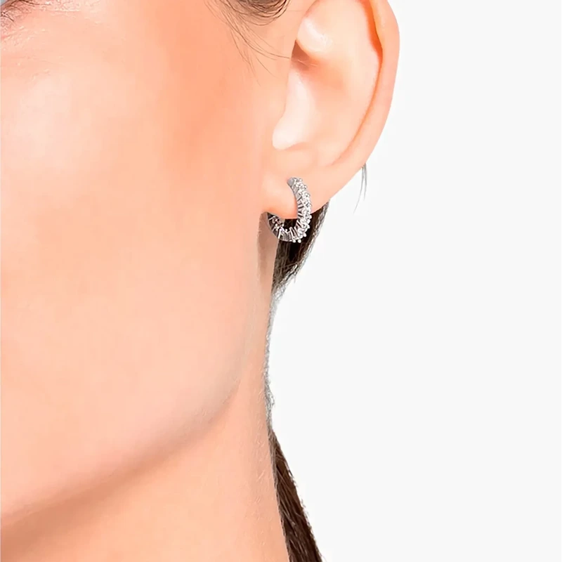 Matrix Vittore Hoop Earrings White Rhodium