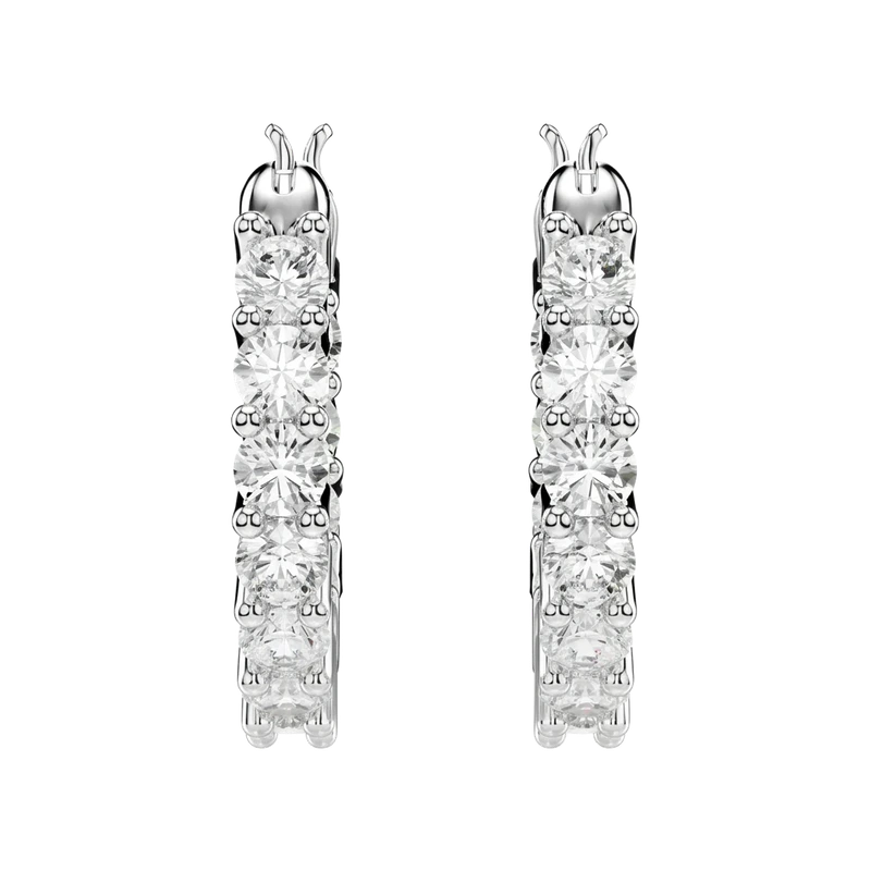 Matrix Vittore Hoop Earrings White Rhodium