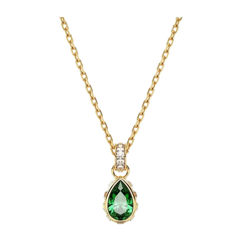 Chroma Pendant Pear Cut Green Gold