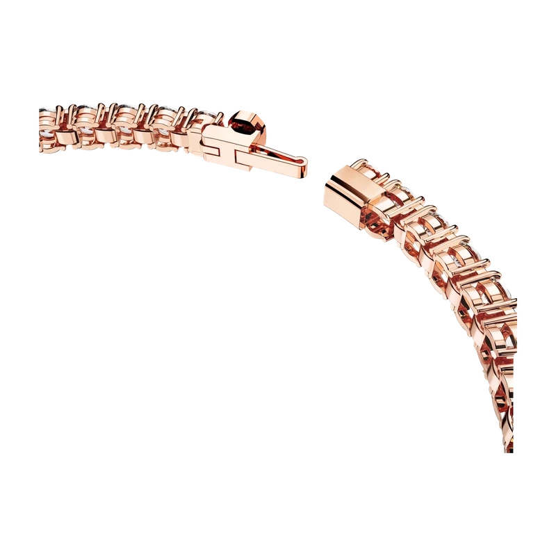 Matrix Tennis Bracelet White Rose Gold 17.5 cm