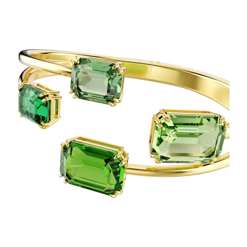 Millenia Bangle Octagon Cut Green Gold 17.3 cm