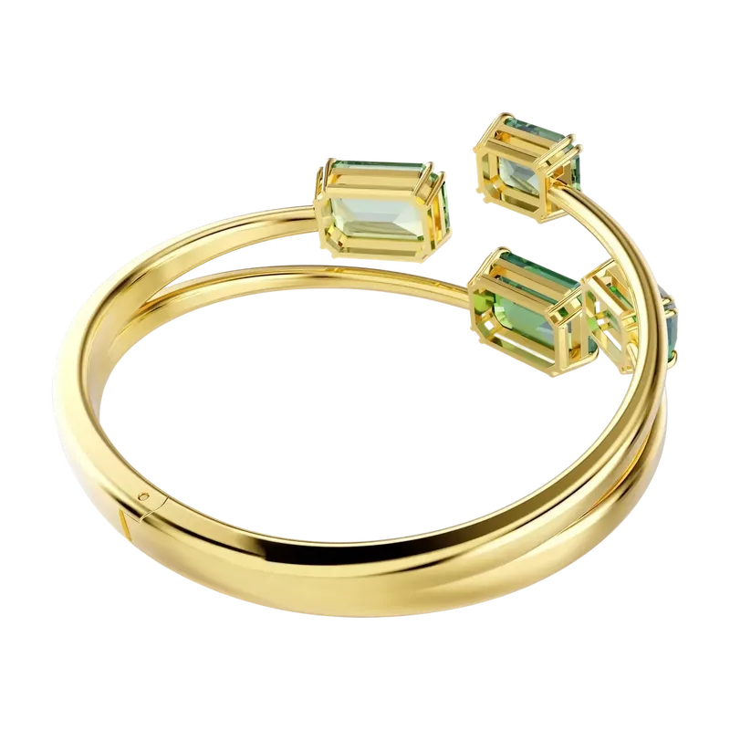 Millenia Bangle Octagon Cut Green Gold 17.3 cm
