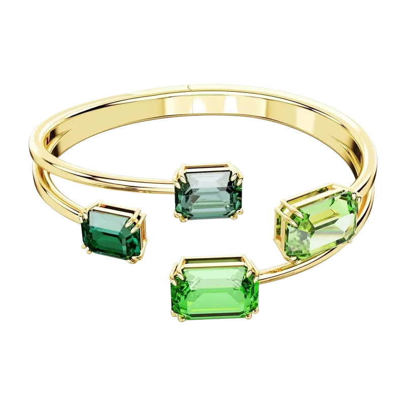 Millenia Bangle Octagon Cut Green Gold 16 cm