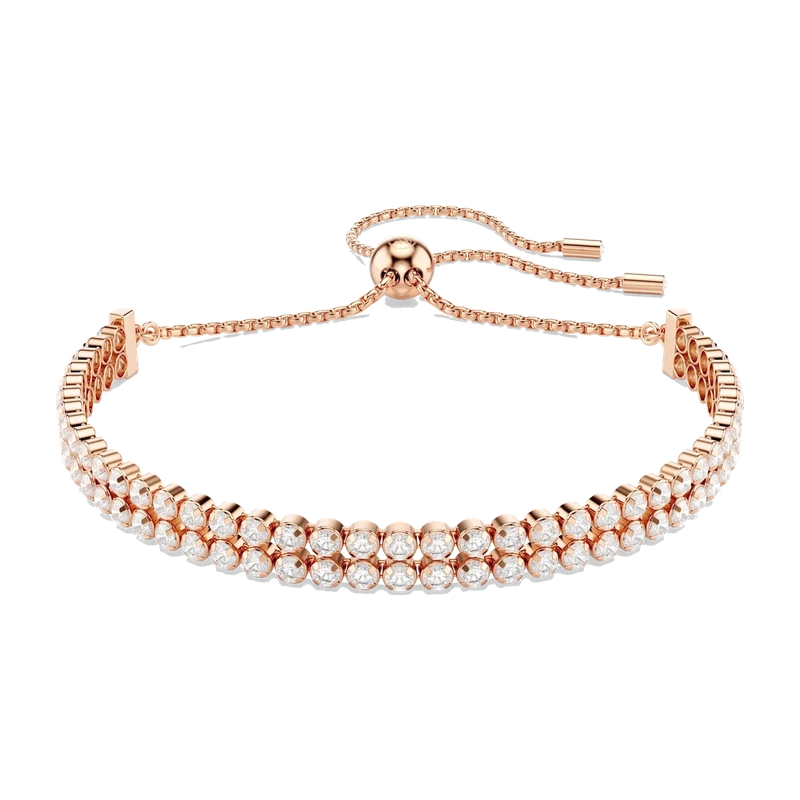 Matrix Tennis Bracelet White Rose Gold