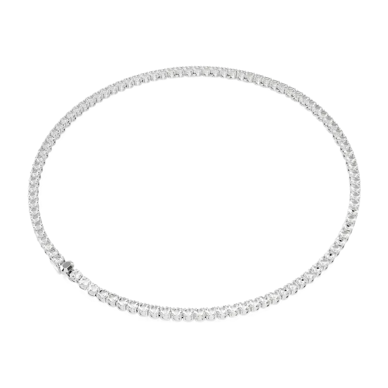 Matrix Tennis Necklace White Rhodium 41 cm