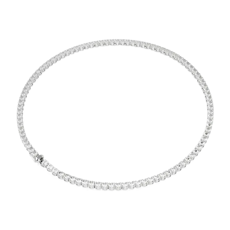 Matrix Tennis Necklace White Rhodium 41 cm