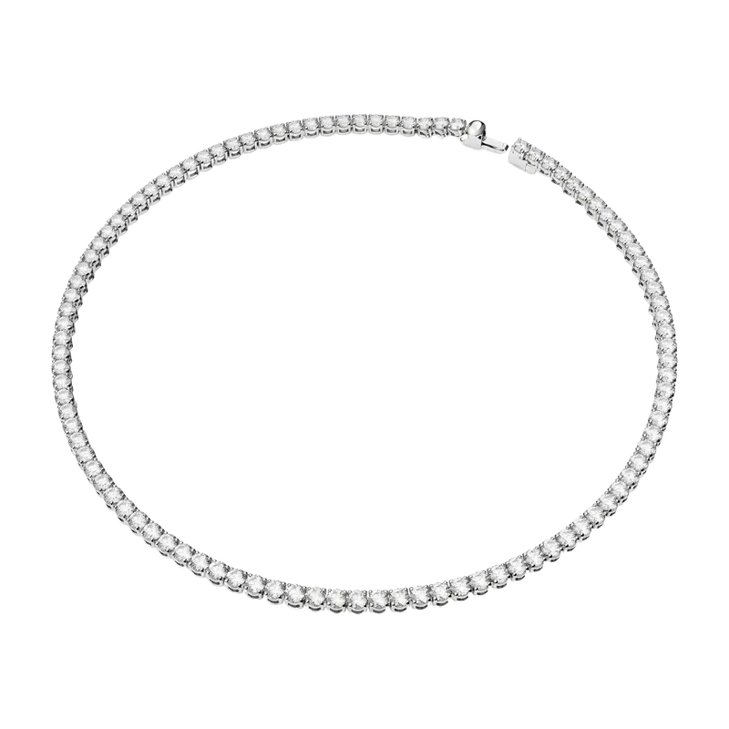 Matrix Tennis Necklace White Rhodium 41 cm