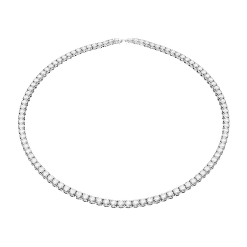 Matrix Tennis Necklace White Rhodium 50 cm