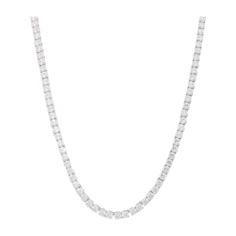 Matrix Tennis Necklace White Rhodium 50 cm