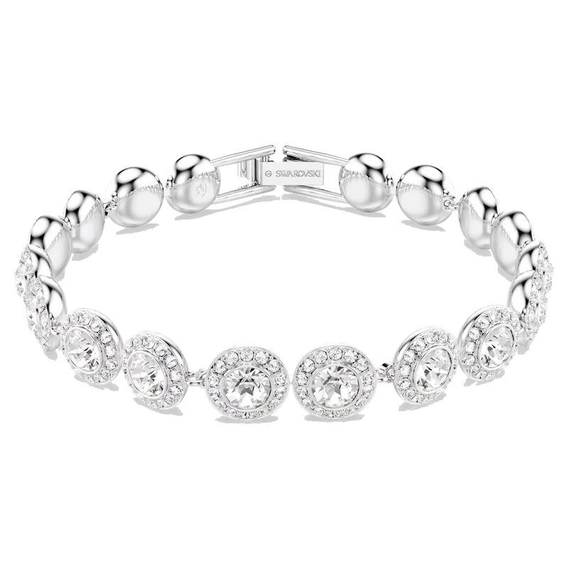 Una Angelic Bracelet Round Cut White Rhodium 15.5-17.8 cm